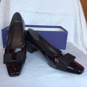 Stuart Weitzman Tortoiseshell Patent Leather Heels